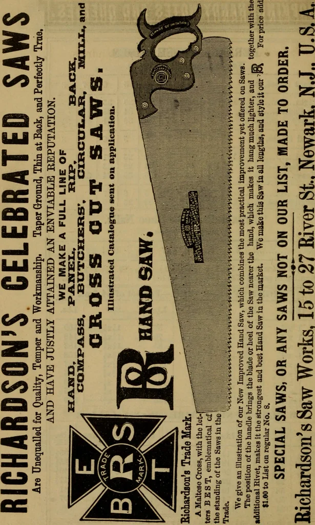 An illustration from Handy notes and queries. A manual of useful information of especial importance to dealers in hardware, stoves and tinware, machinists', gas-fitters' and plumbers' materials, as well as the various workers in useful metals .., 1889, leaf 61