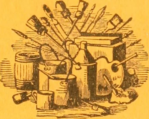 An illustration from Haney's manual of sign, carriage, and decorative painting .., 1870, leaf 8