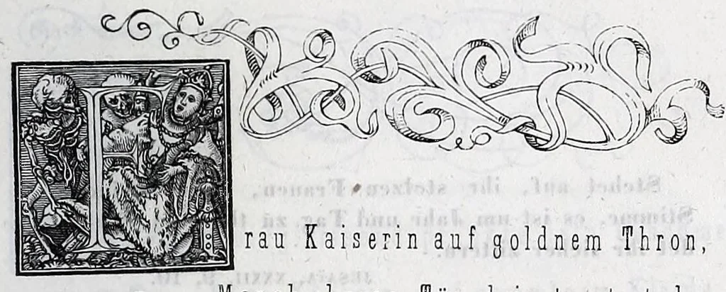 An illustration from Hans Holbein's initial-buchstaben mit dem todtentanz. Nach Hans Lutzelburger's original-holzschnitten im Dresdner Kabinet zum ersten mal treu copirt von Heinrich Loedel. Mit erläuternden denkversen und einer geschichtlichen abhandlung über die todtentänze von Dr. Adolf Ellisen .., 1849, leaf 29