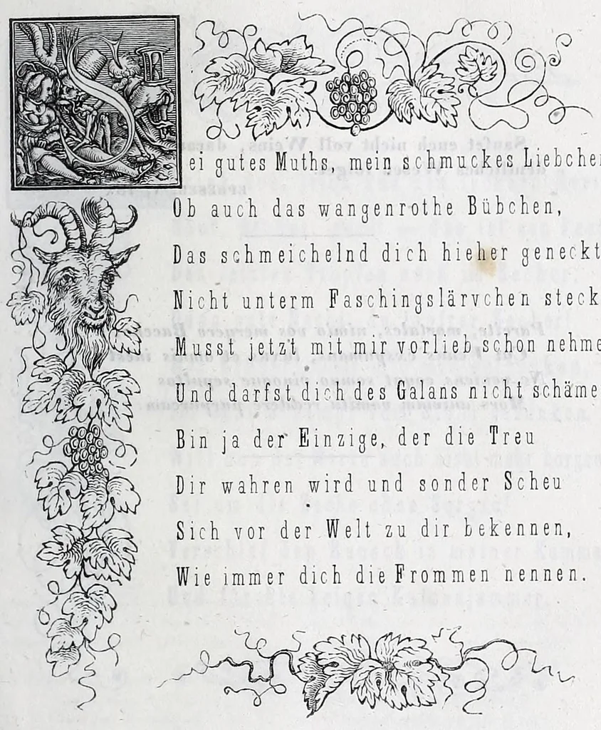 An illustration from Hans Holbein's initial-buchstaben mit dem todtentanz. Nach Hans Lutzelburger's original-holzschnitten im Dresdner Kabinet zum ersten mal treu copirt von Heinrich Loedel. Mit erläuternden denkversen und einer geschichtlichen abhandlung über die todtentänze von Dr. Adolf Ellisen .., 1849, leaf 53