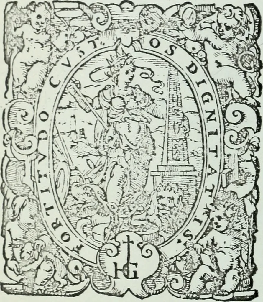 An illustration from Hansoframea; sive Momoscopus; comoedia nova, 1581, leaf 5