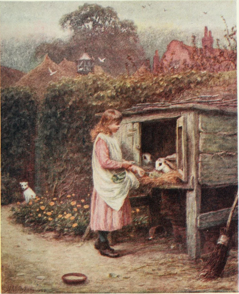 An illustration from Happy England as painted by Helen Allingham, R.W.S, 1903, leaf 140