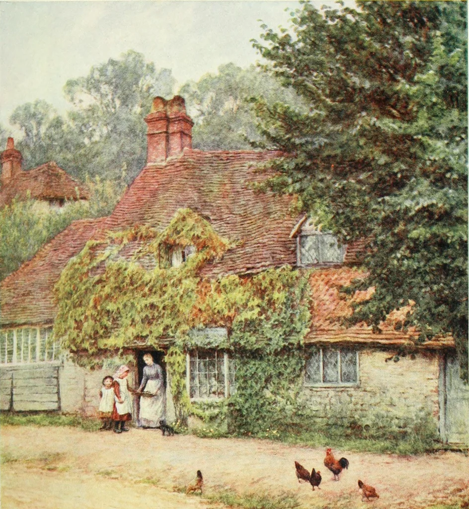An illustration from Happy England as painted by Helen Allingham, R.W.S, 1903, leaf 180