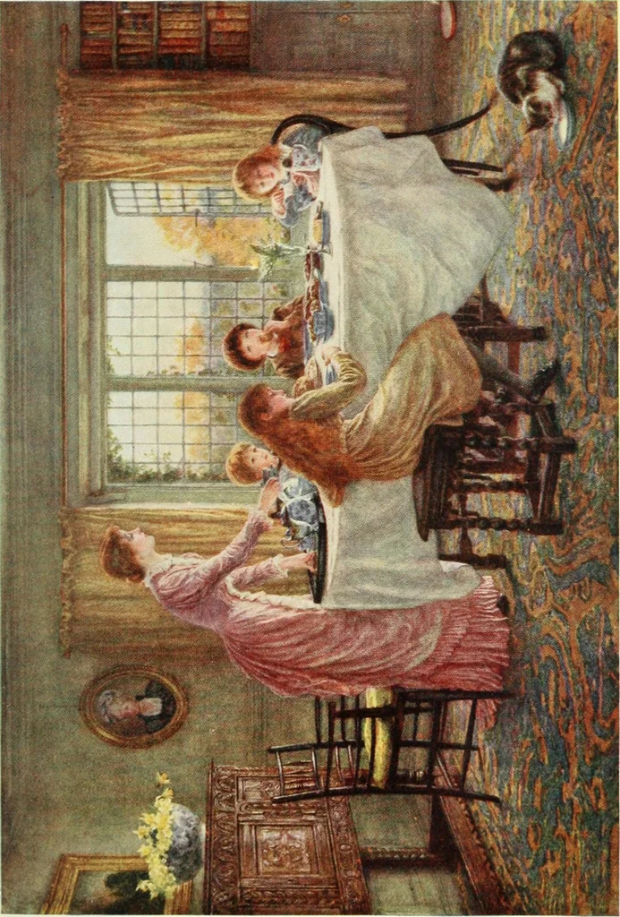 An illustration from Happy England as painted by Helen Allingham, R.W.S, 1903, leaf 190