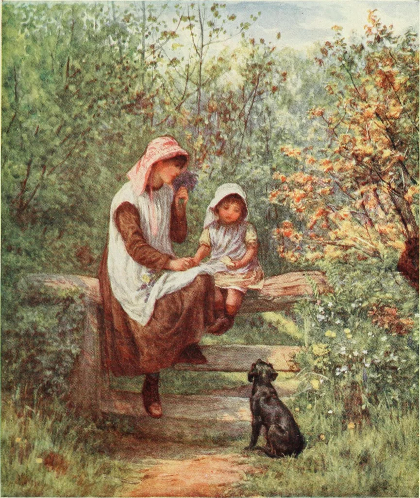 An illustration from Happy England as painted by Helen Allingham, R.W.S, 1903, leaf 196