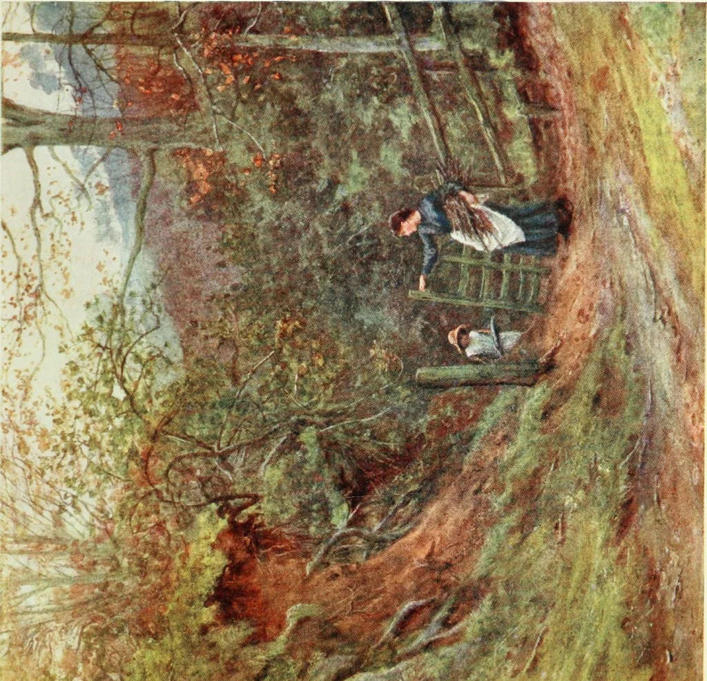An illustration from Happy England as painted by Helen Allingham, R.W.S, 1903, leaf 296
