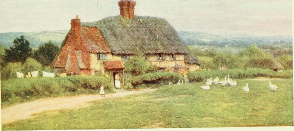 An illustration from Happy England as painted by Helen Allingham, R.W.S, 1903, leaf 376
