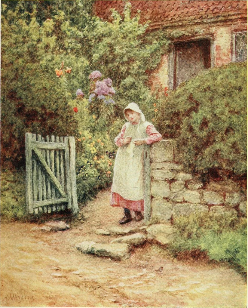 An illustration from Happy England as painted by Helen Allingham, R.W.S, 1903, leaf 40