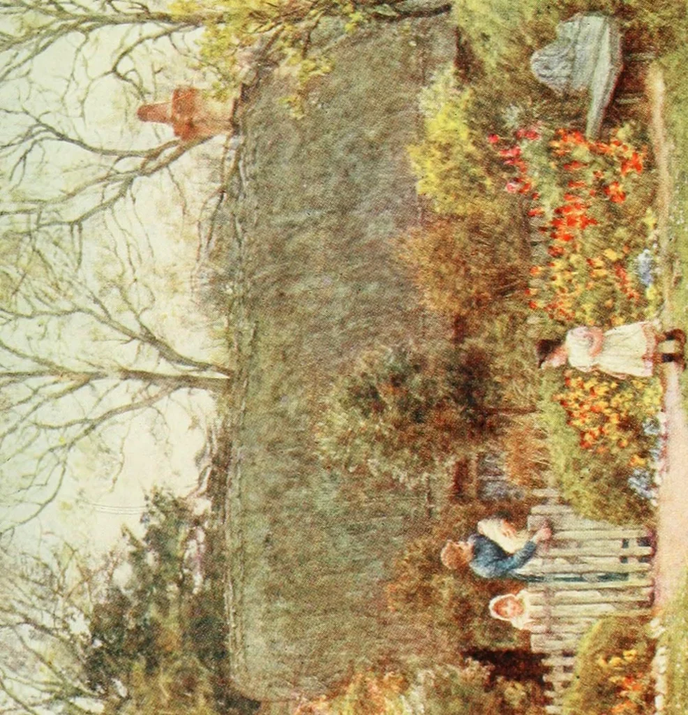 An illustration from Happy England as painted by Helen Allingham, R.W.S, 1903, leaf 490