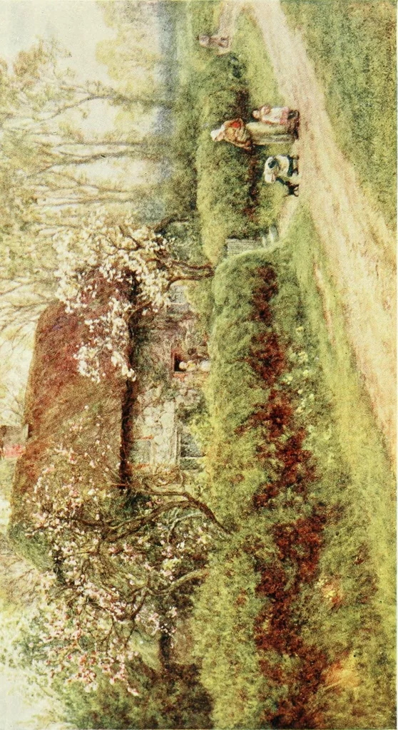 An illustration from Happy England as painted by Helen Allingham, R.W.S, 1903, leaf 494
