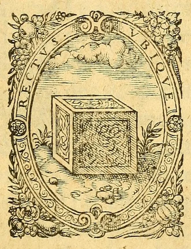 An illustration from Harangve prononcee devant le Roy, seant en ses estats generaulx à Bloys, par Reuerend pere en Dieu, Messire Pierre d'Epinac, Archeuesque,Comte Lyon , Primat des Gaules , au nom de l'Estat Ecclesiastique de France, 1588, leaf 1