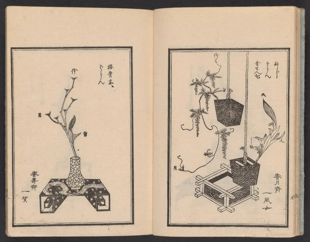 An illustration from Haran tebikigusa, 1852, leaf 12
