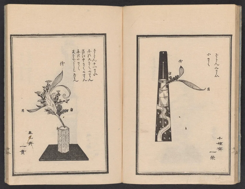 An illustration from Haran tebikigusa, 1852, leaf 15