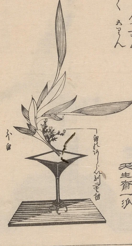 An illustration from Haran tebikigusa, 1852, leaf 18