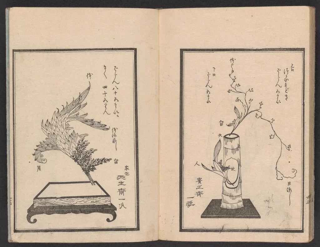 An illustration from Haran tebikigusa, 1852, leaf 26