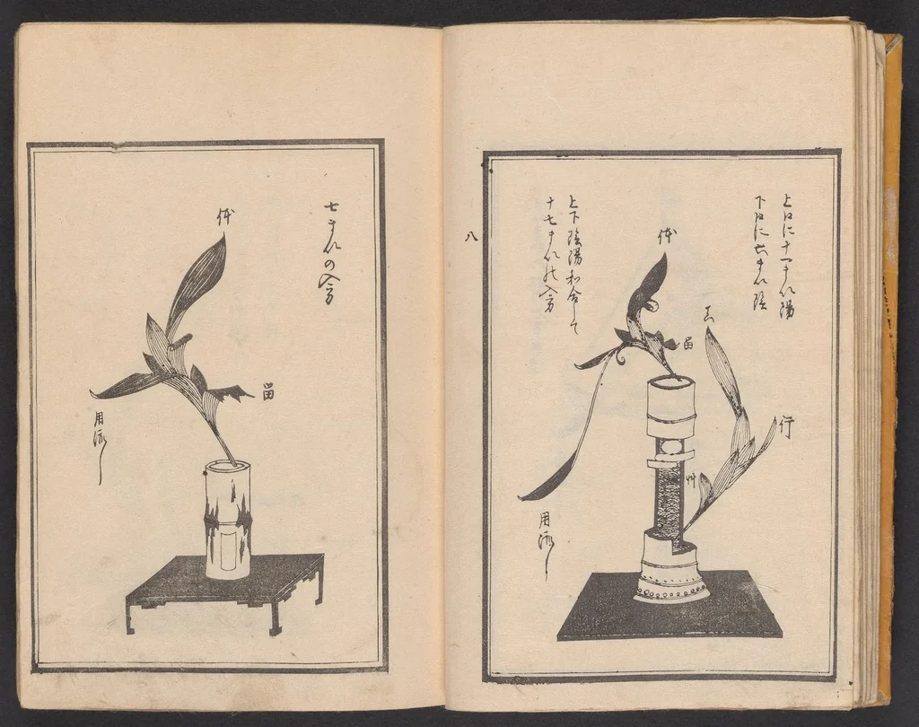 An illustration from Haran tebikigusa, 1852, leaf 13