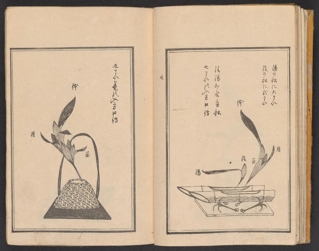 An illustration from Haran tebikigusa, 1852, leaf 14