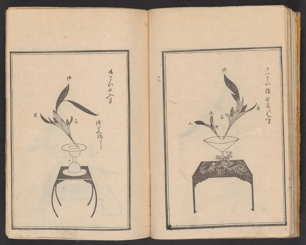 An illustration from Haran tebikigusa, 1852, leaf 18