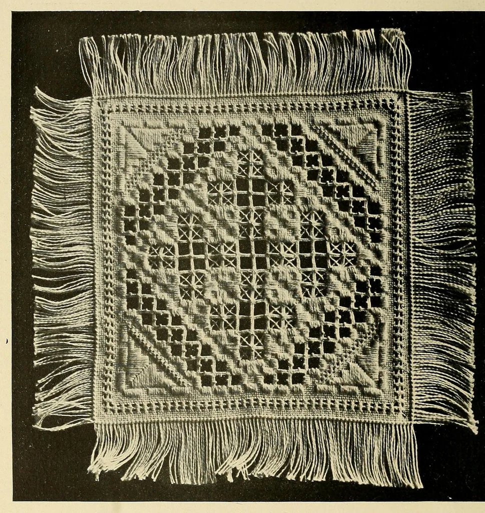 An illustration from Hardanger art needle work, 1904, leaf 74