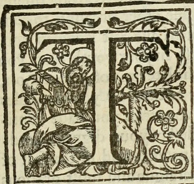 An illustration from A harmonie vpon the three euangelistes Matthewe, Marke, and Luke : with the commentarie of M. Iohn Caluine, 1610, leaf 16