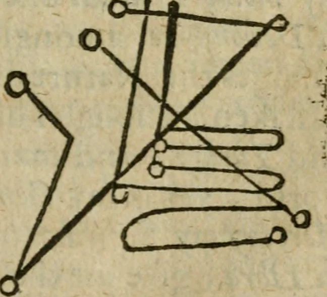 An illustration from The harmony of the world : being a discourse of God, heaven, angels, stars, planets, earth, the miraculous descentions and ascentions of spirits : with the nature and harmony of mans body, the art of preparing Rosie Crucian medicines to cure all diseases : their rules to raise bodies decayed, which are verified by a practical examination of principles in the great world : whereunto is added, the state of the New Jerusalem, grounded upon the knowledge of nature, light of reason, phylosophy and divinity : all fitted to the understanding, use and profit of wisdomes children, and communicated to the sons of art, 1662, leaf 188