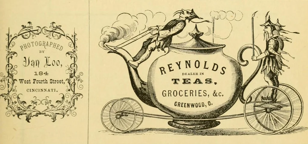 An illustration from Harpel's typograph : or Book of specimens containing useful information, suggestions and a collection of examples of letterpress job printing arranged for the assistance of master printers, amateurs, apprentices, and others,, 1870, leaf 103