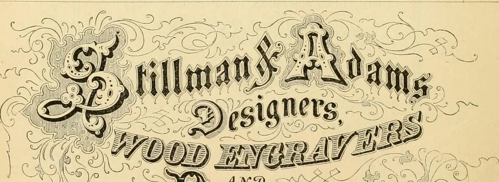 An illustration from Harpel's typograph : or Book of specimens containing useful information, suggestions and a collection of examples of letterpress job printing arranged for the assistance of master printers, amateurs, apprentices, and others,, 1870, leaf 136
