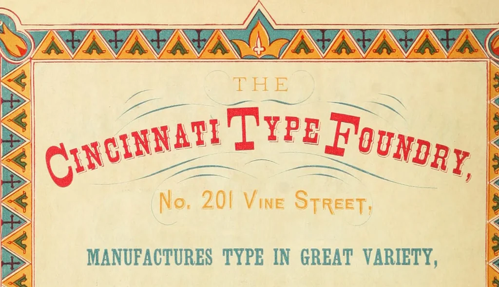 An illustration from Harpel's typograph : or Book of specimens containing useful information, suggestions and a collection of examples of letterpress job printing arranged for the assistance of master printers, amateurs, apprentices, and others,, 1870, leaf 312