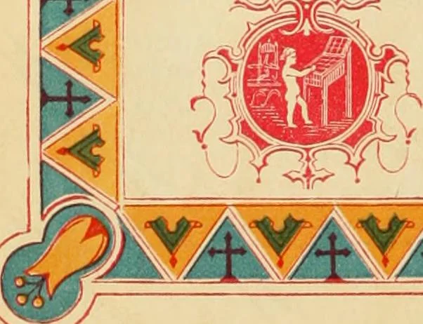 An illustration from Harpel's typograph : or Book of specimens containing useful information, suggestions and a collection of examples of letterpress job printing arranged for the assistance of master printers, amateurs, apprentices, and others,, 1870, leaf 312
