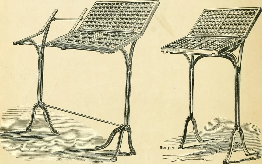 An illustration from Harpel's typograph : or Book of specimens containing useful information, suggestions and a collection of examples of letterpress job printing arranged for the assistance of master printers, amateurs, apprentices, and others,, 1870, leaf 318