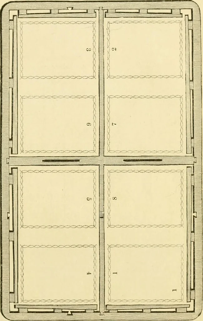 An illustration from Harpel's typograph : or Book of specimens containing useful information, suggestions and a collection of examples of letterpress job printing arranged for the assistance of master printers, amateurs, apprentices, and others,, 1870, leaf 51