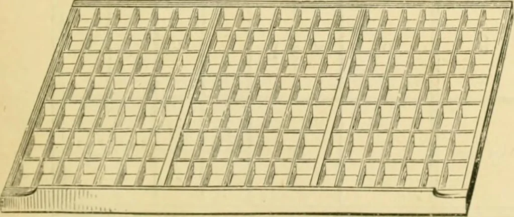 An illustration from Harpel's typograph : or Book of specimens containing useful information, suggestions and a collection of examples of letterpress job printing arranged for the assistance of master printers, amateurs, apprentices, and others,, 1870, leaf 59
