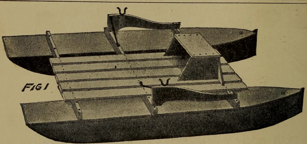 An illustration from Harper's boating book for boys; a guide to motor boating, sailing, canoeing and rowing, 1912, leaf 110
