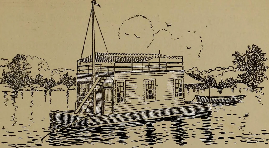 An illustration from Harper's boating book for boys; a guide to motor boating, sailing, canoeing and rowing, 1912, leaf 127