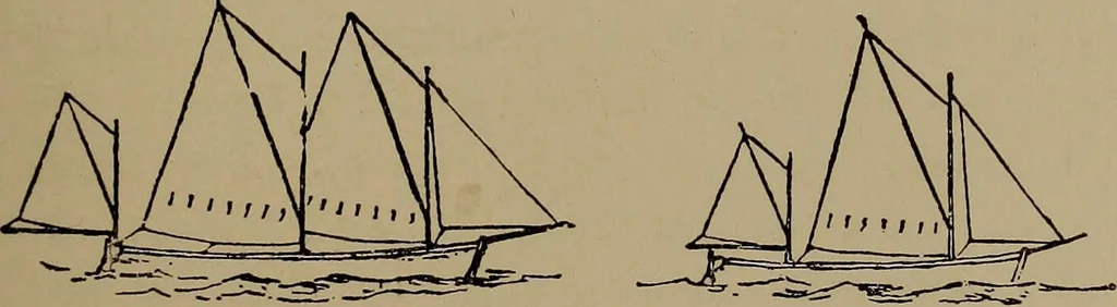 An illustration from Harper's boating book for boys; a guide to motor boating, sailing, canoeing and rowing, 1912, leaf 187