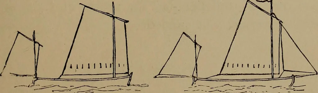 An illustration from Harper's boating book for boys; a guide to motor boating, sailing, canoeing and rowing, 1912, leaf 187