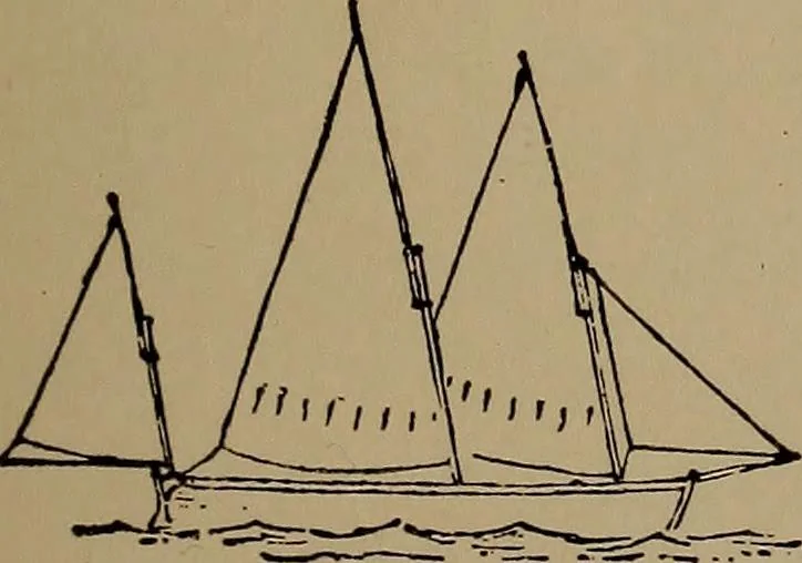An illustration from Harper's boating book for boys; a guide to motor boating, sailing, canoeing and rowing, 1912, leaf 189