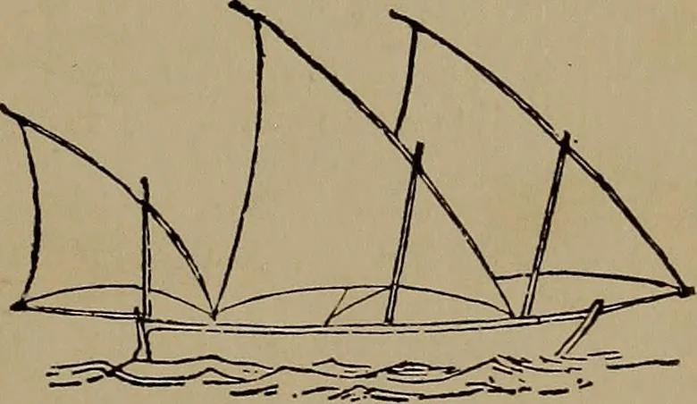 An illustration from Harper's boating book for boys; a guide to motor boating, sailing, canoeing and rowing, 1912, leaf 189