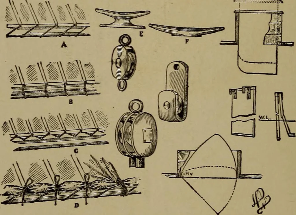 An illustration from Harper's boating book for boys; a guide to motor boating, sailing, canoeing and rowing, 1912, leaf 196