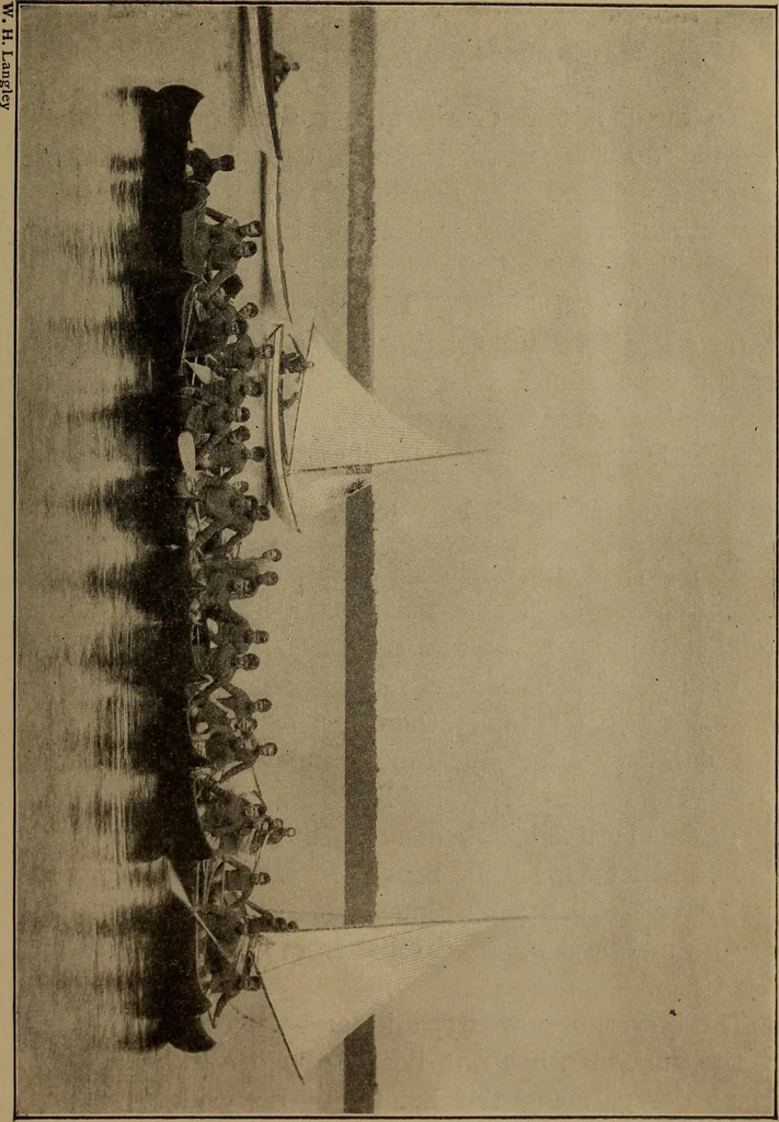 An illustration from Harper's boating book for boys; a guide to motor boating, sailing, canoeing and rowing, 1912, leaf 331