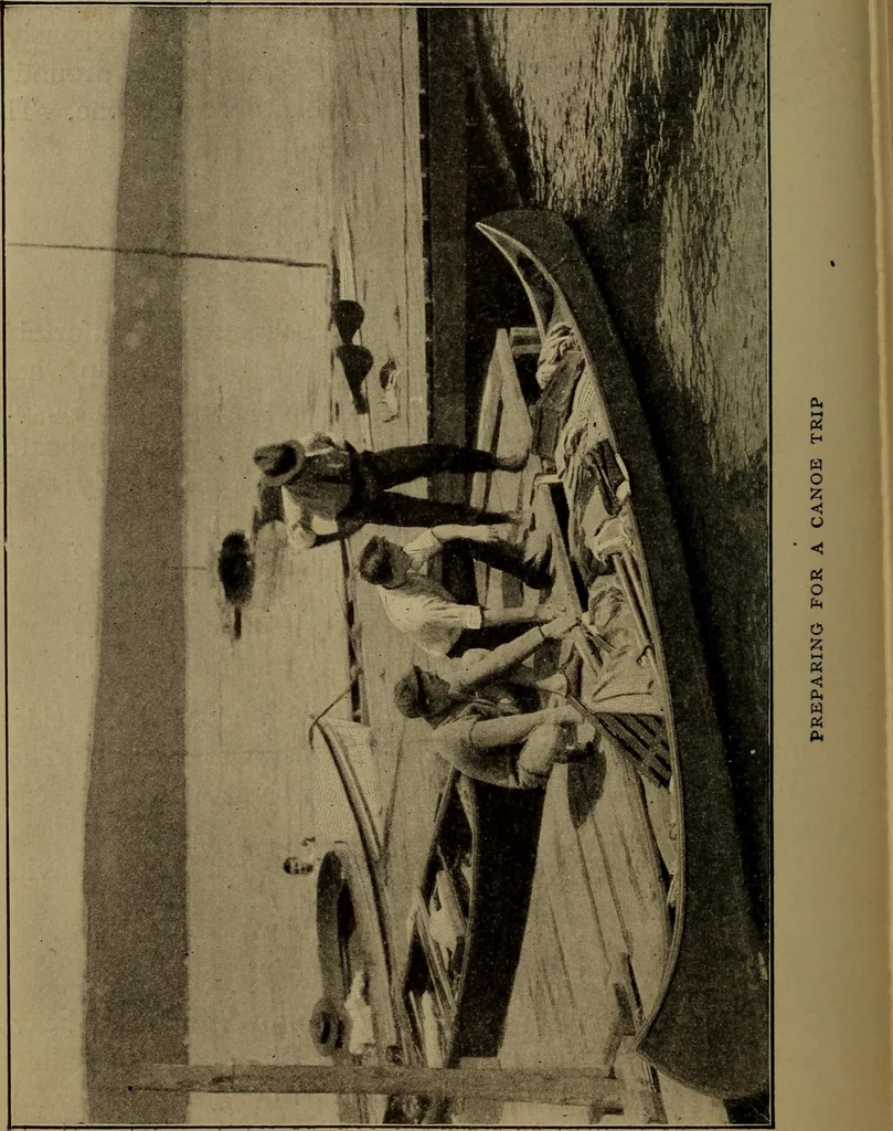 An illustration from Harper's boating book for boys; a guide to motor boating, sailing, canoeing and rowing, 1912, leaf 336