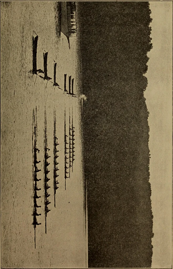 An illustration from Harper's boating book for boys; a guide to motor boating, sailing, canoeing and rowing, 1912, leaf 399