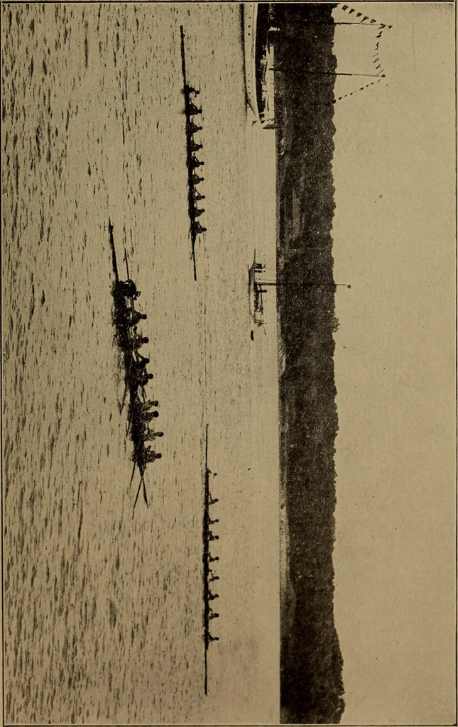 An illustration from Harper's boating book for boys; a guide to motor boating, sailing, canoeing and rowing, 1912, leaf 405