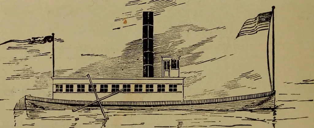 An illustration from Harper's boating book for boys; a guide to motor boating, sailing, canoeing and rowing, 1912, leaf 58