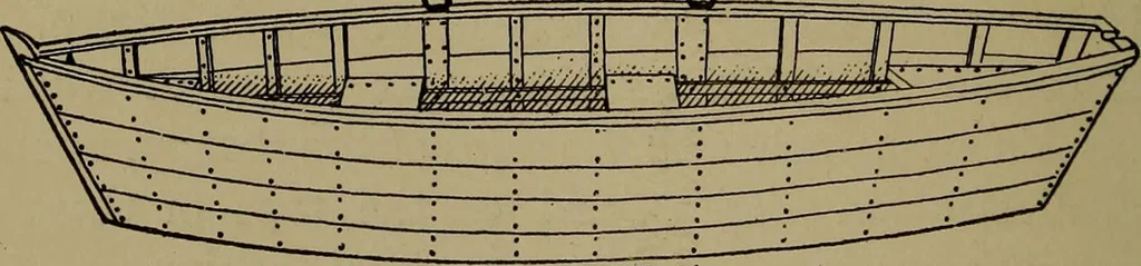 An illustration from Harper's boating book for boys; a guide to motor boating, sailing, canoeing and rowing, 1912, leaf 90