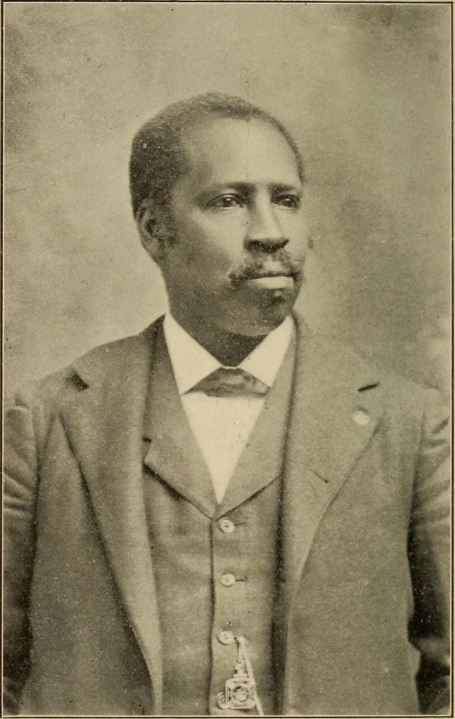 An illustration from Harris' masonic text-book; a concise historical sketch of masonry, and the organization of masonic grand lodges, and especially of masonry among colored men in America .., 1902, leaf 11