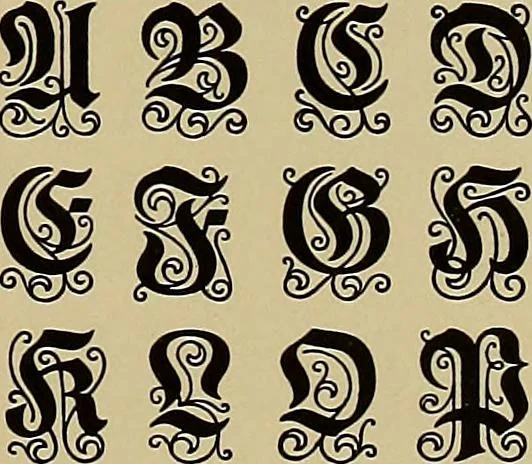 An illustration from Hauptprobe in gedrängter form der Bauerschen Giesserei, Frankfurt am Main: Filialen in Barcelona und Madrid, A. Numrich & Co. in Leipzig, 1900, leaf 121