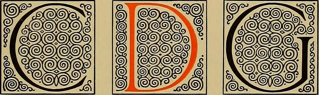 An illustration from Hauptprobe in gedrängter form der Bauerschen Giesserei, Frankfurt am Main: Filialen in Barcelona und Madrid, A. Numrich & Co. in Leipzig, 1900, leaf 129
