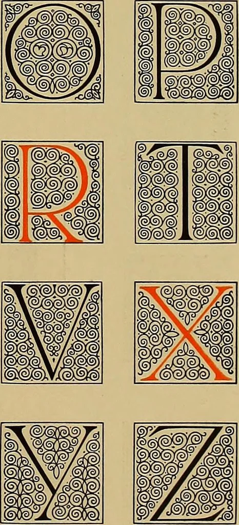 An illustration from Hauptprobe in gedrängter form der Bauerschen Giesserei, Frankfurt am Main: Filialen in Barcelona und Madrid, A. Numrich & Co. in Leipzig, 1900, leaf 129