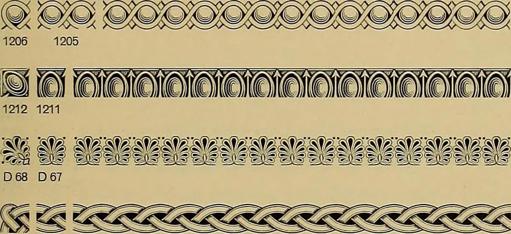 An illustration from Hauptprobe in gedrängter form der Bauerschen Giesserei, Frankfurt am Main: Filialen in Barcelona und Madrid, A. Numrich & Co. in Leipzig, 1900, leaf 215